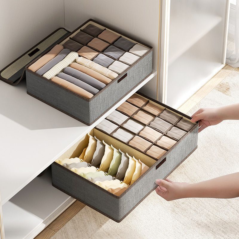3-in-1 Lingerie Organizer - Divided Storage Box for Bras, Underwear & Socks | Closet Drawer Organizer for Intimate Apparel