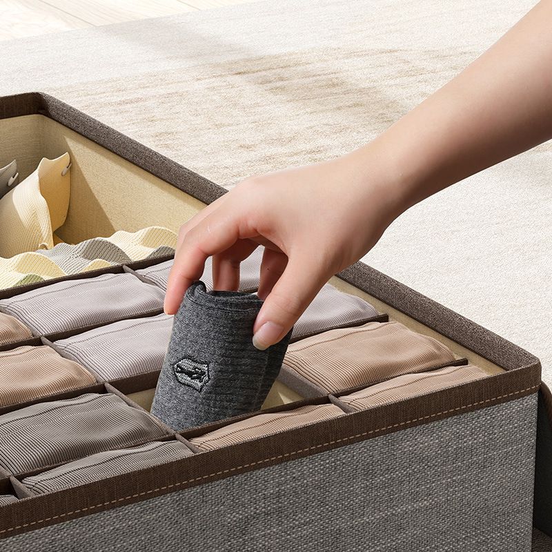 3-in-1 Lingerie Organizer - Divided Storage Box for Bras, Underwear & Socks | Closet Drawer Organizer for Intimate Apparel