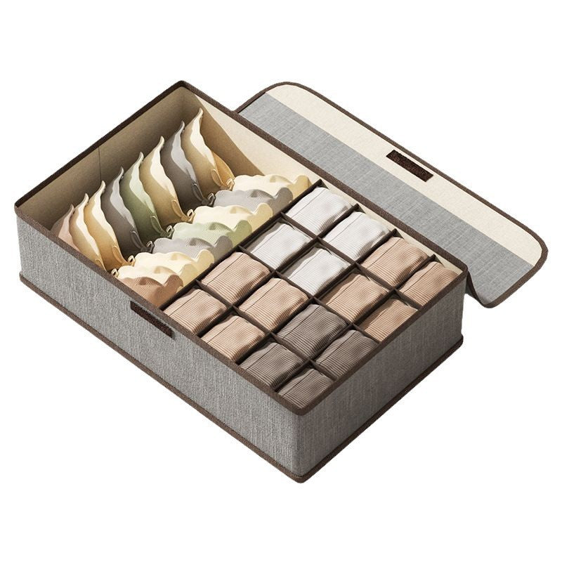 3-in-1 Lingerie Organizer - Divided Storage Box for Bras, Underwear & Socks | Closet Drawer Organizer for Intimate Apparel