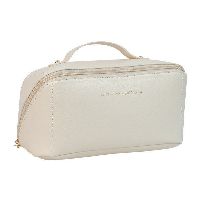 Large Capacity Waterproof Makeup Bag - Portable Travel Organizer with Ins Aesthetic | Stylish Cosmetic Pouch for On-the-Go
