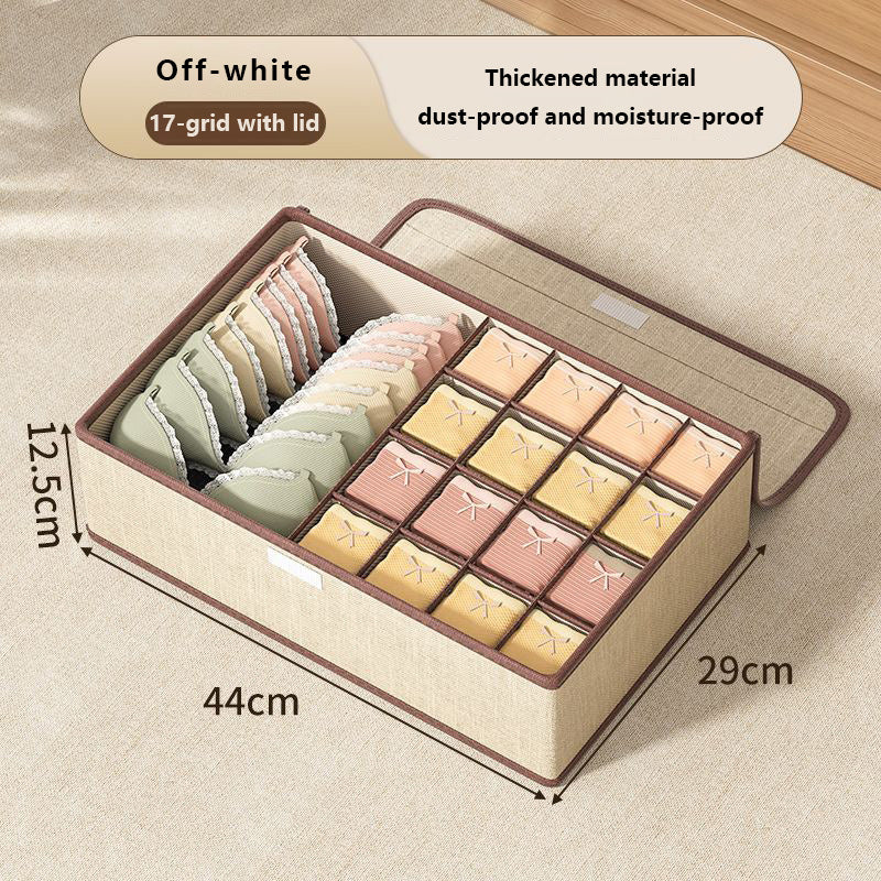 3-in-1 Lingerie Organizer - Divided Storage Box for Bras, Underwear & Socks | Closet Drawer Organizer for Intimate Apparel