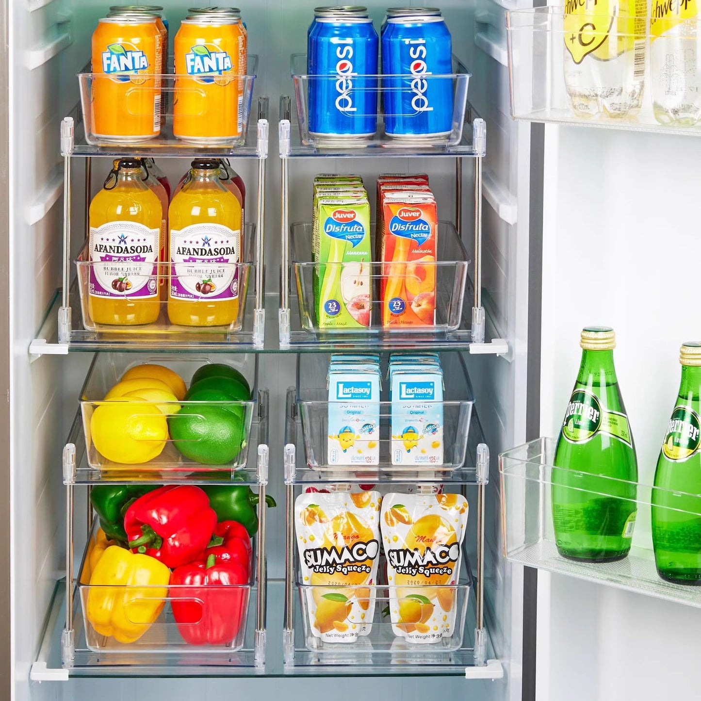 Stackable Transparent Drawer - Type Storage Rack for Kitchen & Bathroom