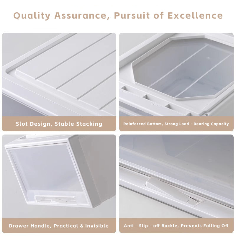 Drawer-Style Closet Storage Bins for Clothes | Home Wardrobe Plastic Organizer Box