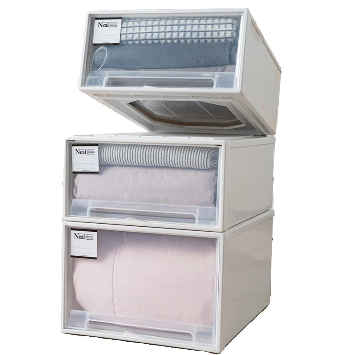 Drawer-Style Closet Storage Bins for Clothes | Home Wardrobe Plastic Organizer Box