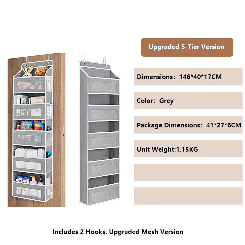 Multi-Functional Hanging Storage Bag, Multi-Layer Organizer with Hooks, Closet & Bathroom Organizing Essential
