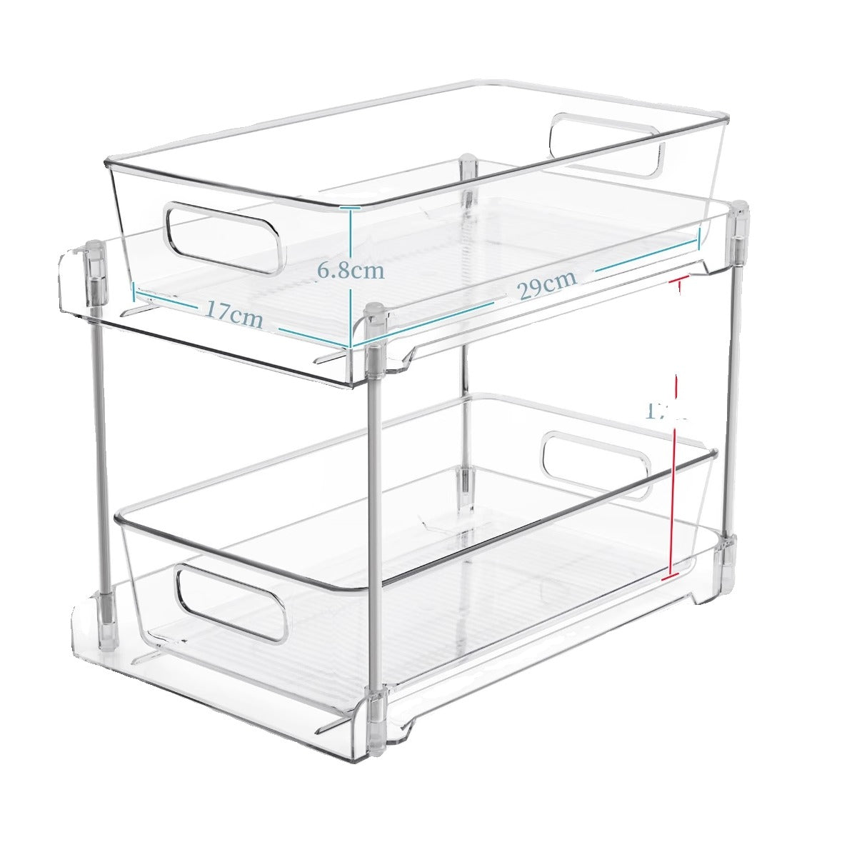 Stackable Transparent Drawer - Type Storage Rack for Kitchen & Bathroom