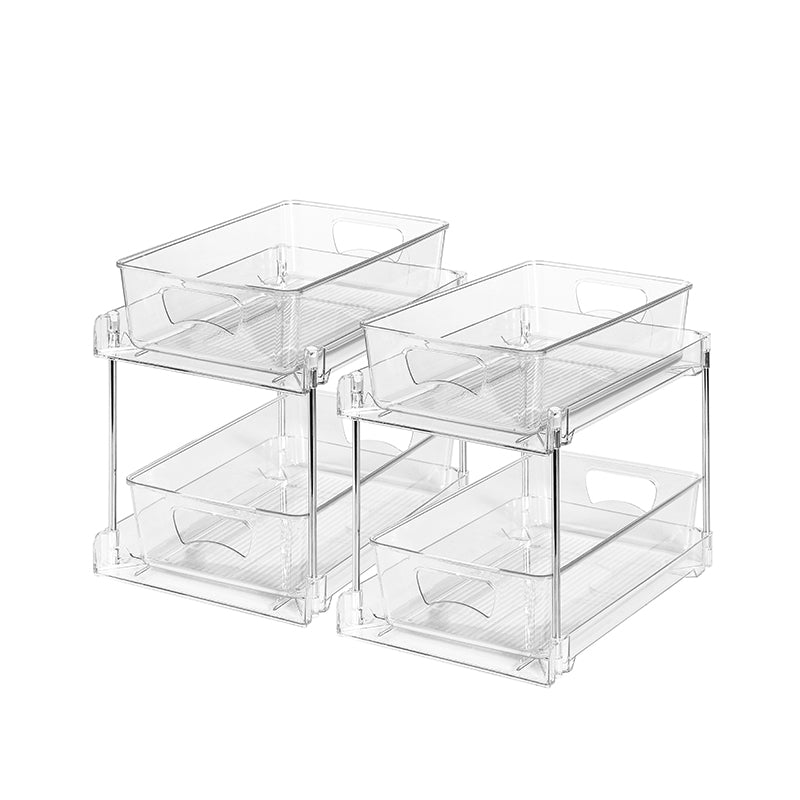 Stackable Transparent Drawer - Type Storage Rack for Kitchen & Bathroom