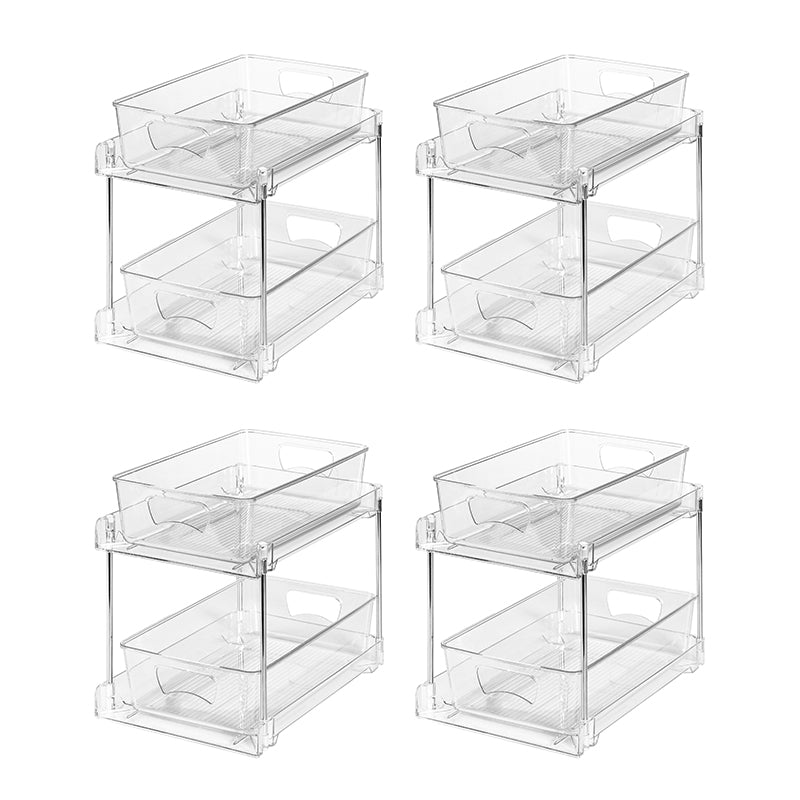 Stackable Transparent Drawer - Type Storage Rack for Kitchen & Bathroom