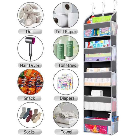 Multi-Functional Hanging Storage Bag, Multi-Layer Organizer with Hooks, Closet & Bathroom Organizing Essential
