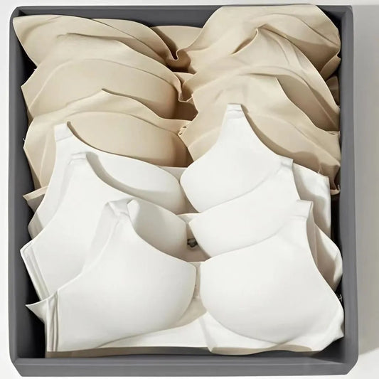 Cationic Fabric Storage Set of 3 - Foldable Organizers for Underwear, Socks & Clothes | Home Closet Organizing Boxes